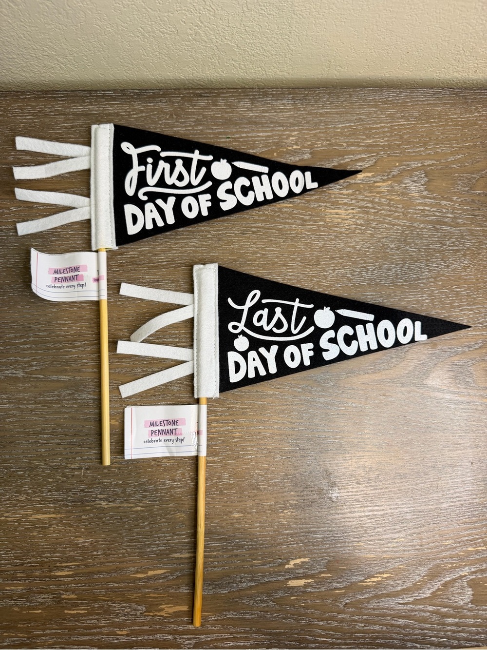 Target Bullseye Felt Flag “First Day” “Last Day” 2 flags